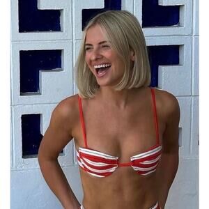 Triangl Swimwear Mala Erche Terry Balconette Bikini Top Size S+